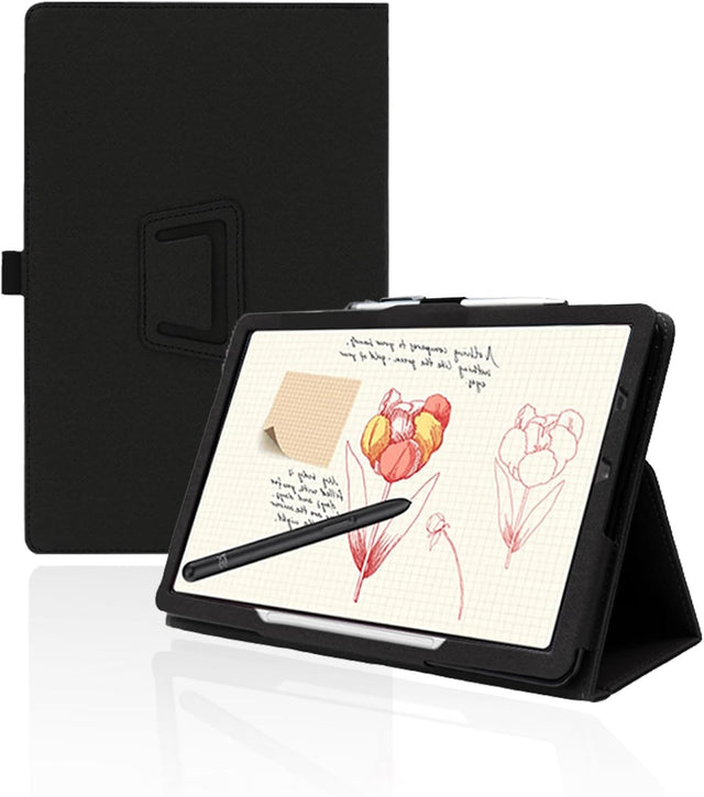 Case for XP-Pen Magic Note Pad 10.95" Android Tablet, Premium PU Leather Folding Stand Cover with Pencil Holder and Wrist Strap