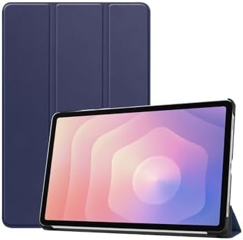 Compatible with Samsung Galaxy Tab S11 2025 11 Inch Tri-fold PU Case, Scratch Resistant, Dark Blue