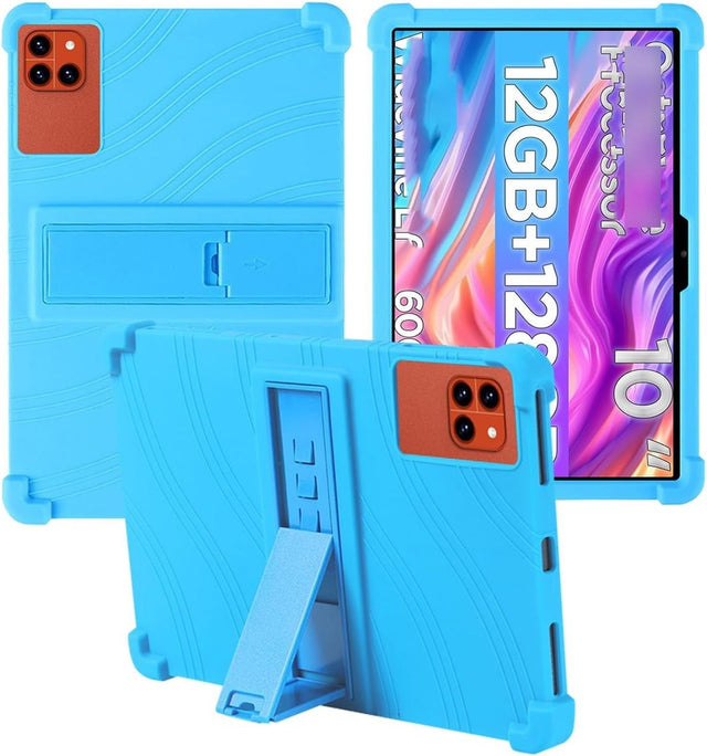 Soft Silicone Tablet Case Compatible with Callsky Tab Ctab 10 10.1", Adjustable Stand, Shockproof