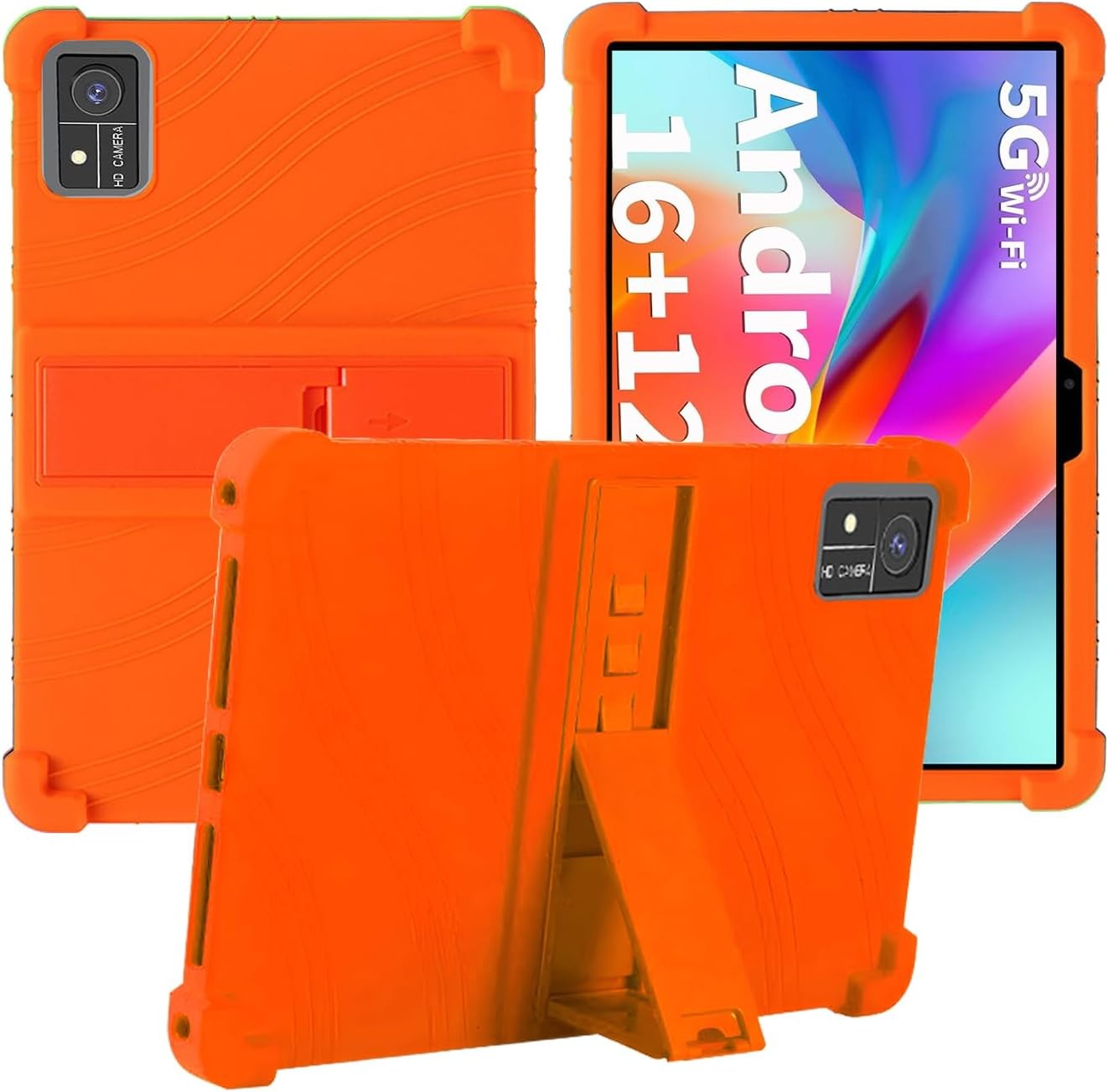 Soft Silicone Case for 10" Tablet Compatible with YOBANSE T618/MEIZE D115, Stand Shockproof Kids