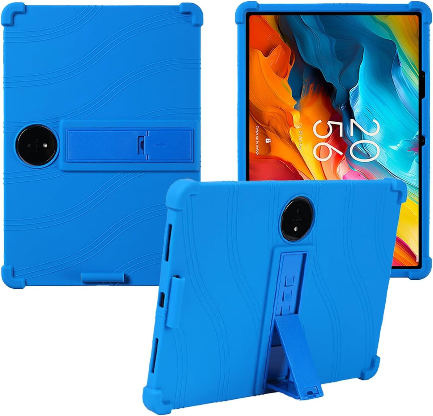 Soft Silicone Case for TCL NXTPAPER 14 14 Inch Tablet with Adjustable Kickstand, Shockproof Protective Cover for TCL NXTPAPER14 14"