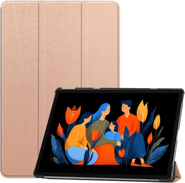 Premium PU Tri-Fold Stand Case for Lenovo Idea Tab Plus (TB365FC)/Tab K12 12.1 Inch, Full Protection Cover with Hand Strap, Scratch Resistant