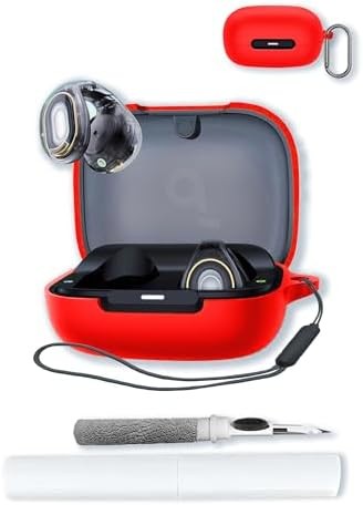 Silicone Case for Soundcore C40i Earbuds, Shockproof Protective Cover with Keychain & Lanyard