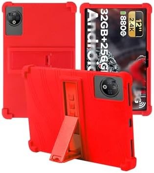 Silicone Tablet Case Compatible with DOOGEE V Pad 12", Adjustable Stand, Shockproof, Kids Friendly