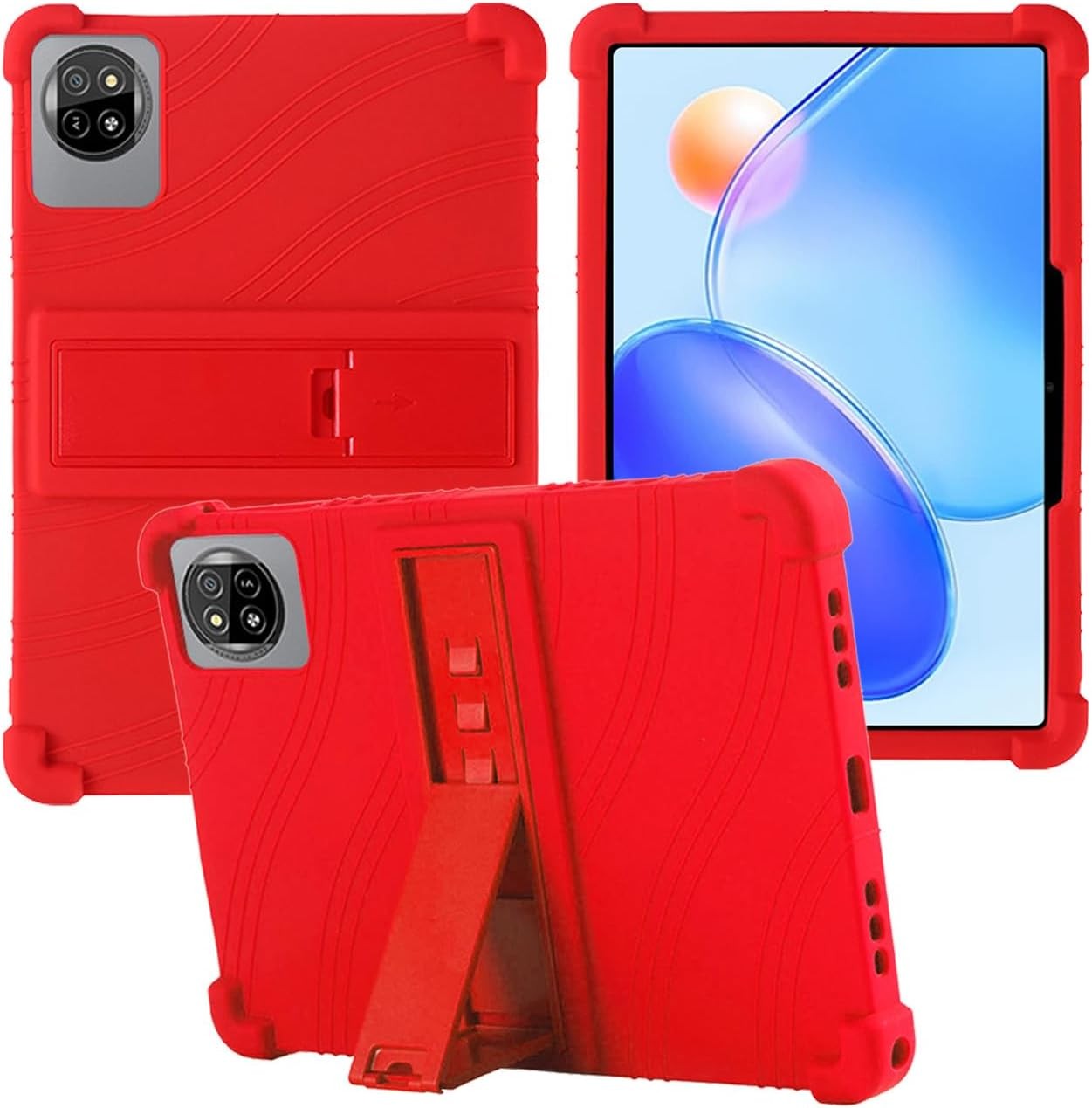 Silicone Tablet Case Compatible with Blackview Tab 20 WiFi 10.1", Adjustable Stand, Shockproof