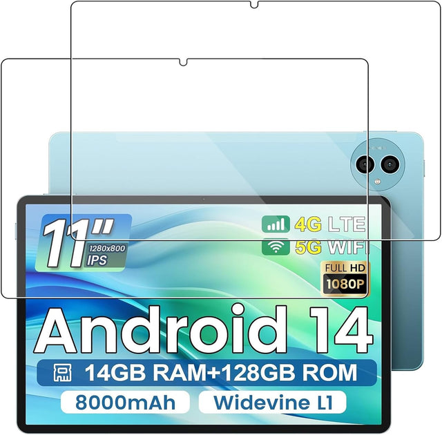 2 Pack Tempered Glass Screen Protector Compatible with Teclast P50 Tablet 11 inch