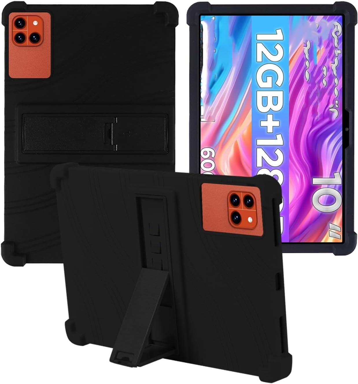 Compatible with Callsky-Tab Ctab 10 10.1 inch Case, Soft Silicone Stand Shockproof Kids Friendly