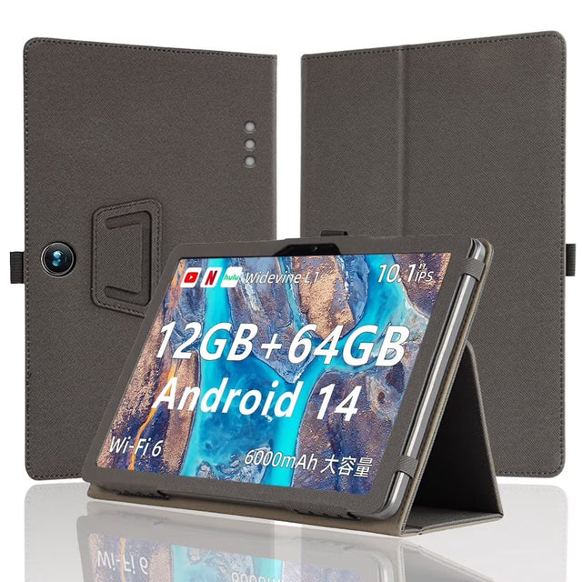 Tablet Case Compatible with Doundy 10.1 Inch 2025, PU Leather, Hand Band, Stand, Shockproof