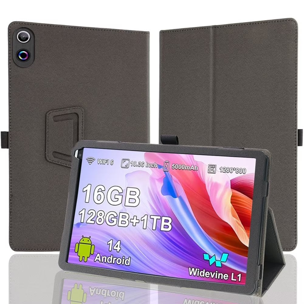 Tablet Case Compatible with AEE ZO C12 10.36", Shockproof, Stand, Multi-Angle, Black