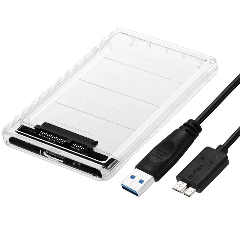 USB 3.0 External Hard Drive Enclosure for 2.5 inch SATA HDD/SSD Transparent Case with JMS578 Chip