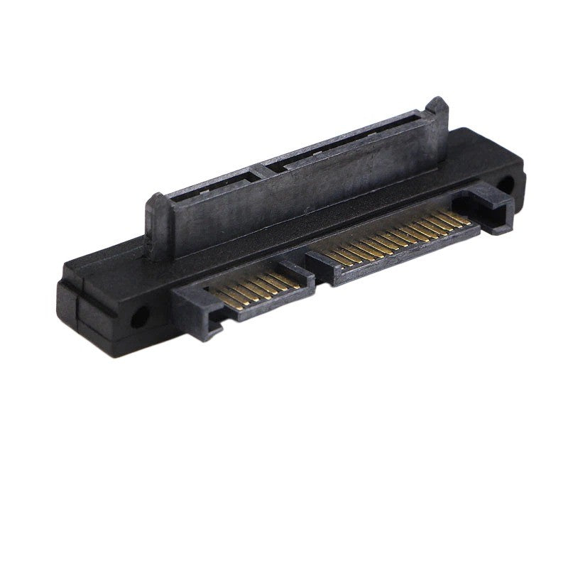 SATA 7+15pin 90 Degree Angled Male to Female Adapter, Hard Drive Connector Converter