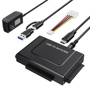 USB to SATA IDE Adapter, 3-in-1 Hard Drive Converter Cable for 2.5" 3.5" HDD SSD