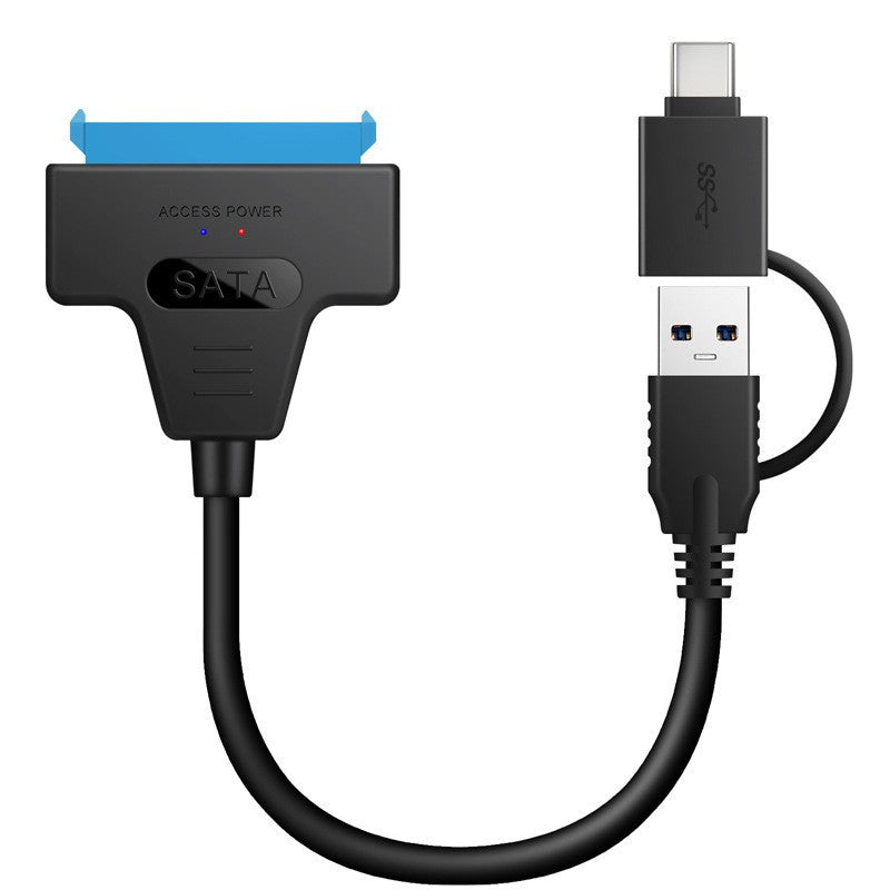 USB 3.1 to SATA Adapter, Type-C & USB 3.0 2-in-1 Hard Drive Cable 50cm