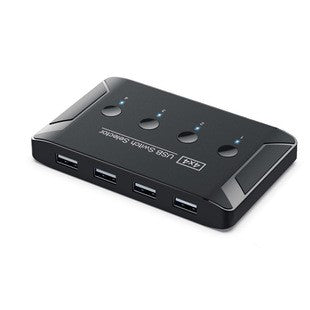 USB 2.0 Switch 4 in 4 Out, 4-Port Sharing Hub for Mouse, Keyboard, Printer