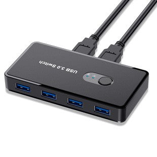USB 3.0 Switch 2 in 4 Out, Printer Sharing Hub for Keyboard Mouse U Disk, Computer