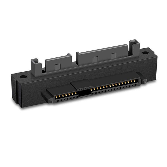 SATA 7+15P 90 Degree Male to Female Adapter, Hard Drive Connector