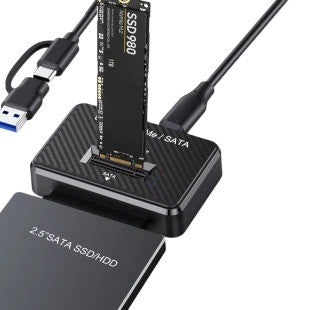 M.2 NVMe/SATA SSD Reader, External USB Hard Drive Enclosure for M.2 SSDs