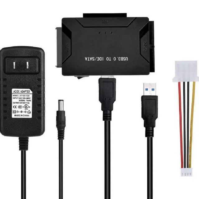 USB 3.0 to SATA IDE Hard Drive Adapter, 2.5/3.5 Inch, for HDD SSD Converter