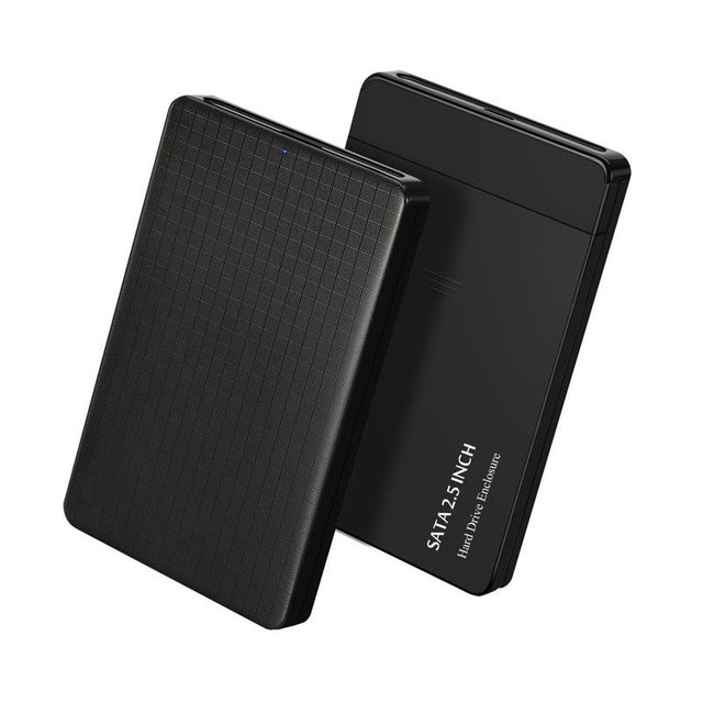 2.5" SATA USB 3.0 External Hard Drive Enclosure, Slide-Install, Grid Texture, for SSD/HDD