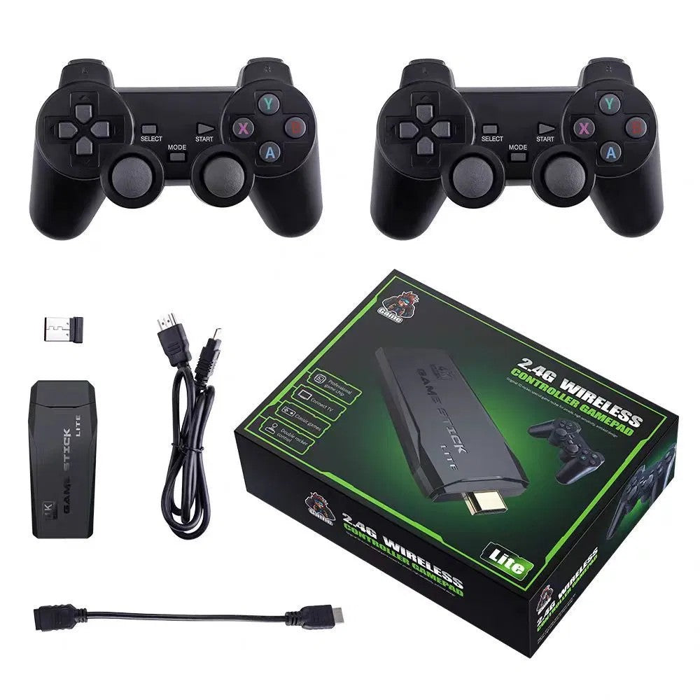 64GB 20,000 Games Retro Game Console, Two-Player Wireless Controller, HD, for Home