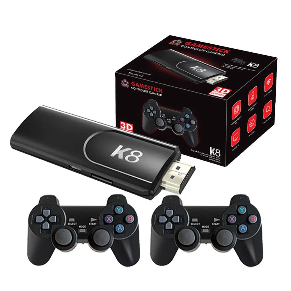 Retro Video Game Console with 2 Gamepads, HD Gaming Stick for PSP PS1, Family Entertainment