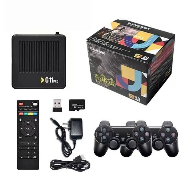 Retro Game Stick Console with 30000 Games, Wireless Controllers, 64GB, for TV