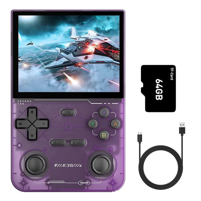 K36 Handheld Game Console 64GB, 3.5" HD IPS Screen, Retro Classic Video Game Player