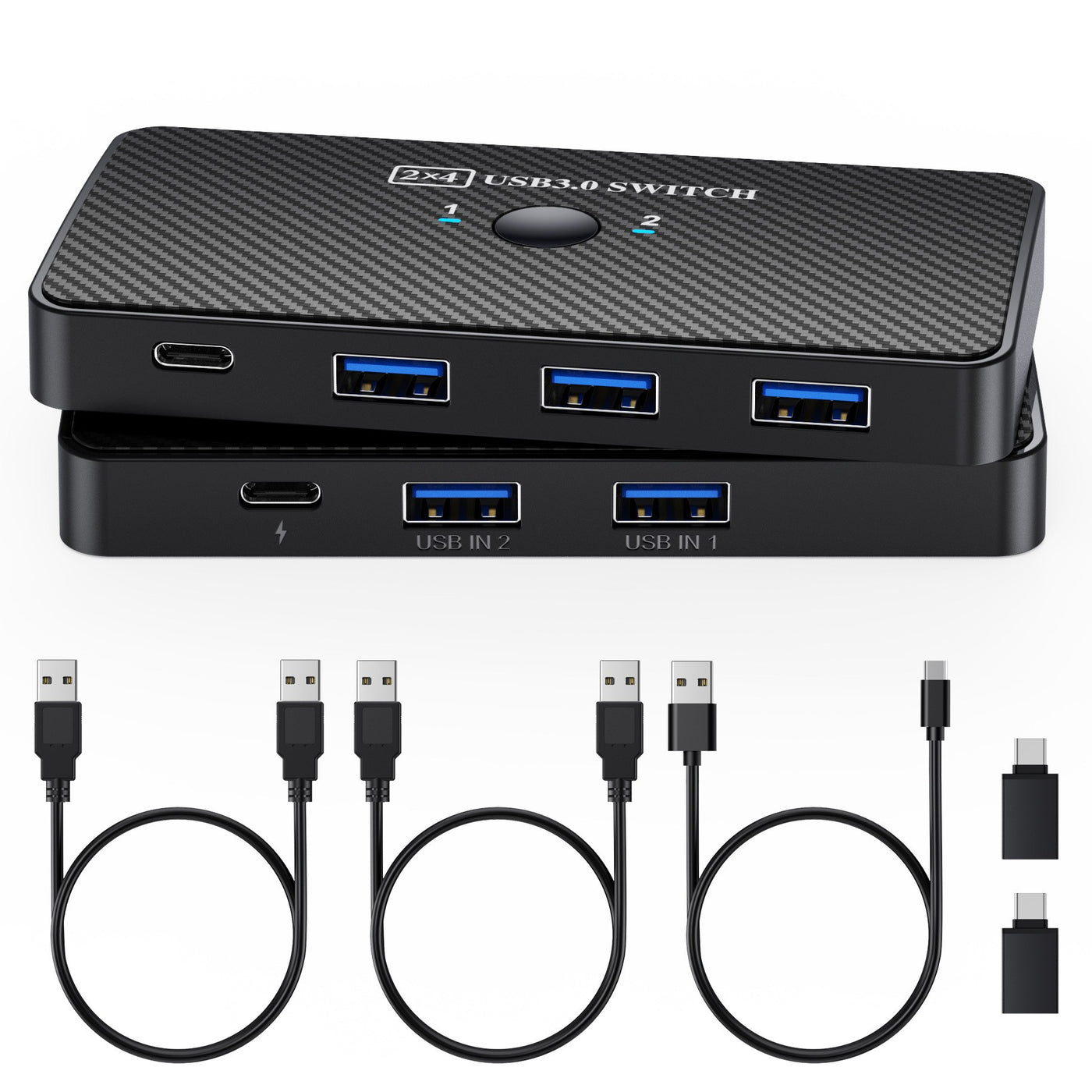 USB3.0 printer sharing device, computer switcher, 2-in-4-out 4-port splitter, USB extender, converter