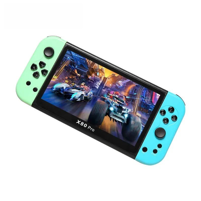 X80 PRO 7 Inch Handheld Retro Video Game Console, TV Output, 3000mAh, Classic Gaming