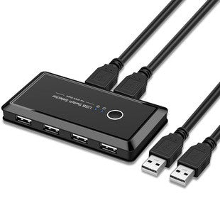 USB 2-in-4-out Printer Switch, 2 Computers Sharing Hub, USB Splitter