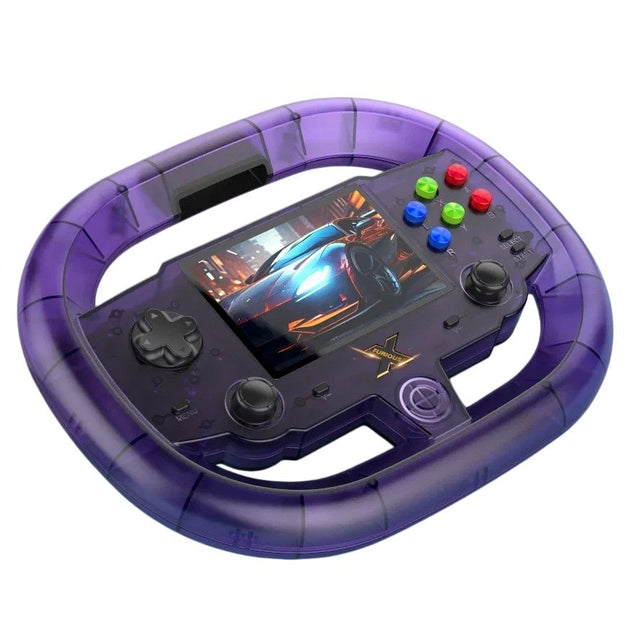 Su10 3.5" HD Handheld Game Console, Car Steel Wheel Design, Portable for Travel & Home