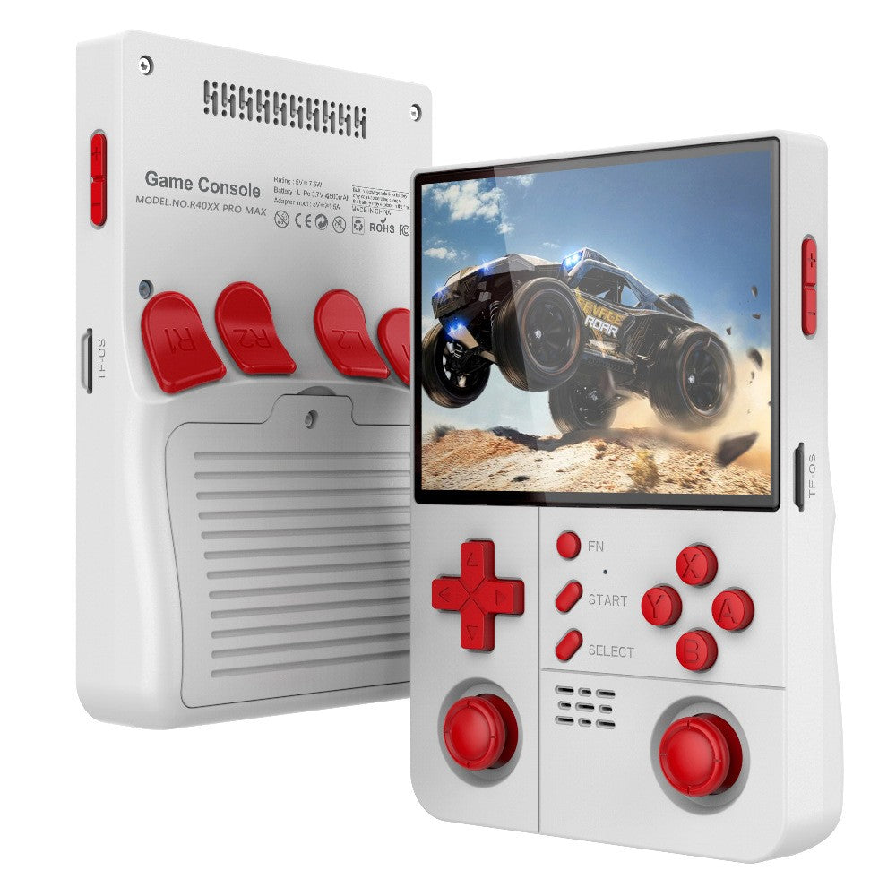 R40xx PRO Max 4 Inch Linux Handheld Gaming Console, 64GB, WiFi, HD Output, Type C, Retro Games