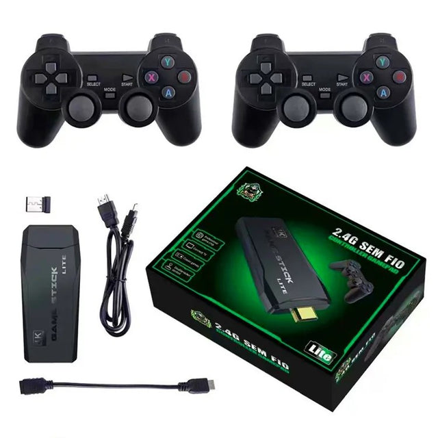 M8 Game Stick 4K HDMI, 10000+ Games 64GB, Wireless Joystick, Classic Console for Home Travel