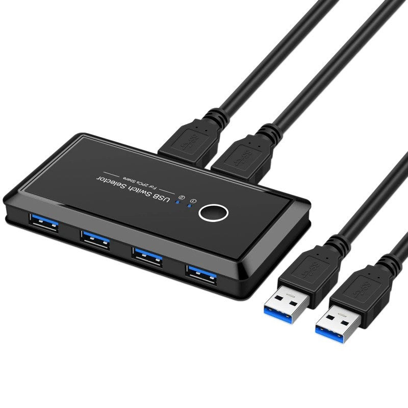 USB 2-in-4-out Switch Hub, Printer Sharing Device for 2 Computers