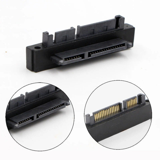 SATA 7+15 Pin 90 Degree Male to Female Adapter for Hard Drive Connector