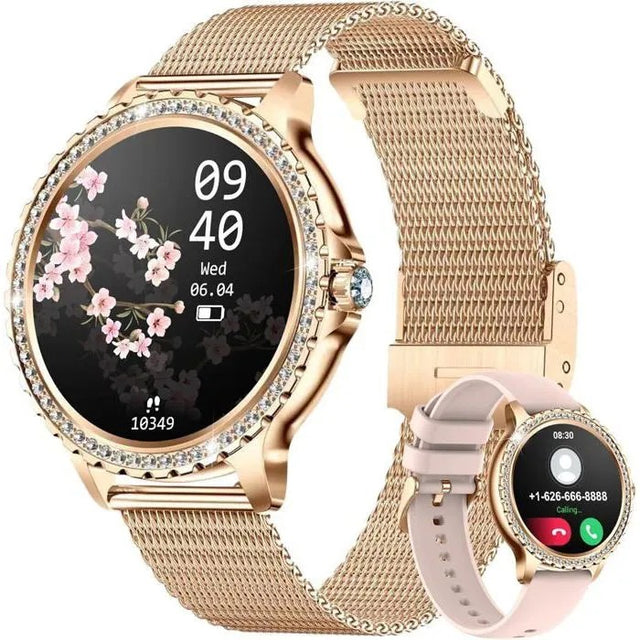 Women's Bluetooth Smartwatch with Calls, 1.32" HD, Sport Activity Tracker for Android iOS