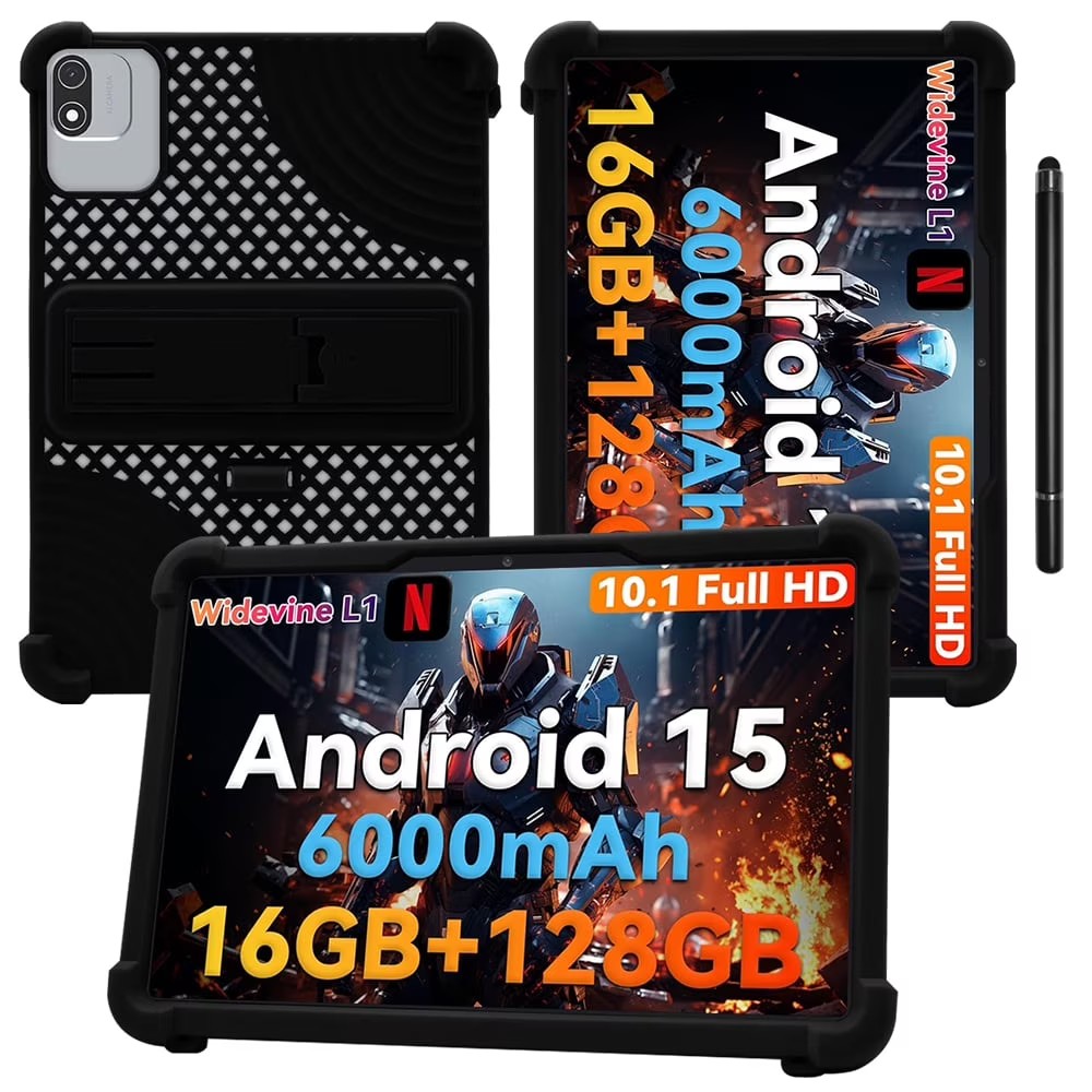 For Digiland 10.1" 2025 Tablet Case, Shockproof Drop Prevention Cover with Stand, Black
