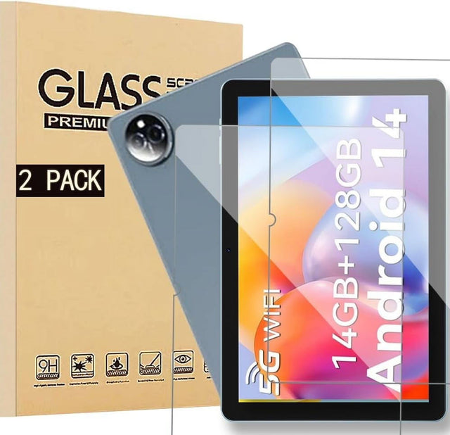2-Pack 9H Tempered Glass Screen Protector for FEONAL/TABURETO 10.1" Tablet, Ultra-Thin, High Transmittance