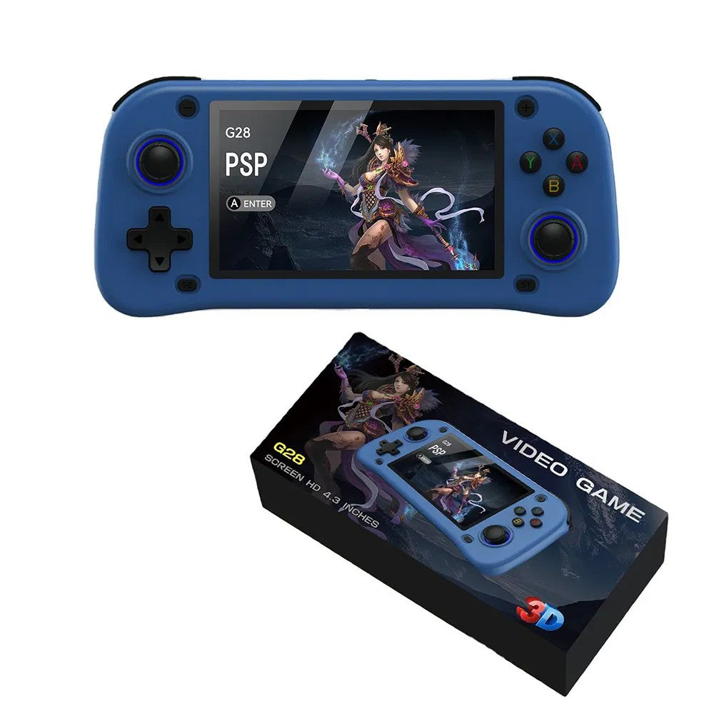 4.3" HD IPS G28 Retro Arcade Handheld Game Console, 64GB, for Kids & Adults