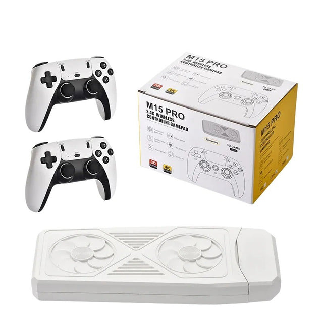 64GB Retro Game Console with Wireless Controller, 2.4GHz, for Home & Travel
