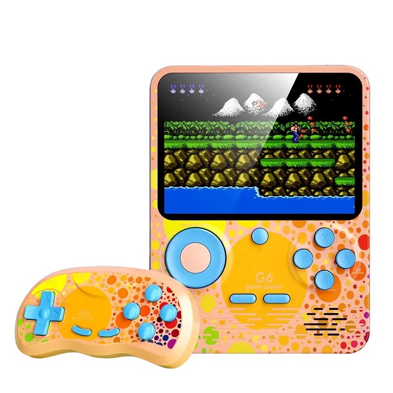 G6 3.5-Inch Retro Game Console, 666 Classic Games, Long Battery Life, Single & Double Player
