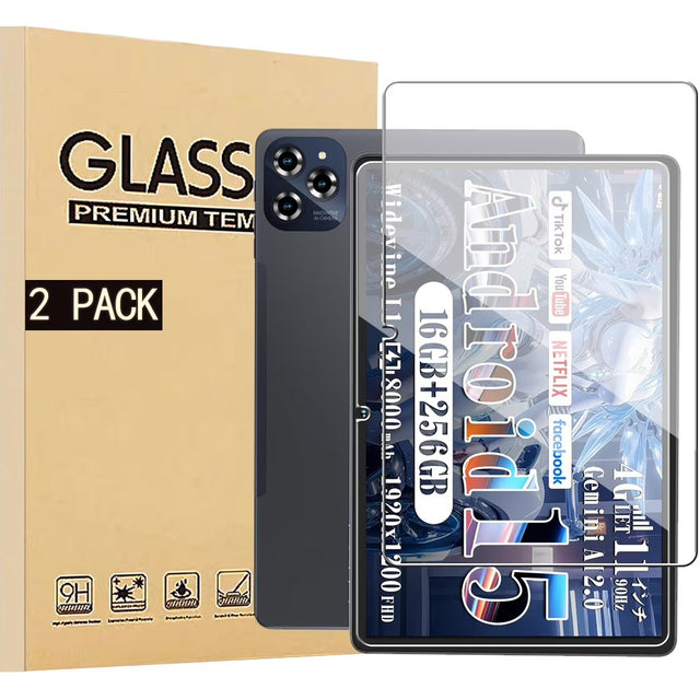 2-Pack Tempered Glass Screen Protector for TABURETO 2026 11" Tablet, 9H Hardness, Ultra-Thin, Scratch Resistant