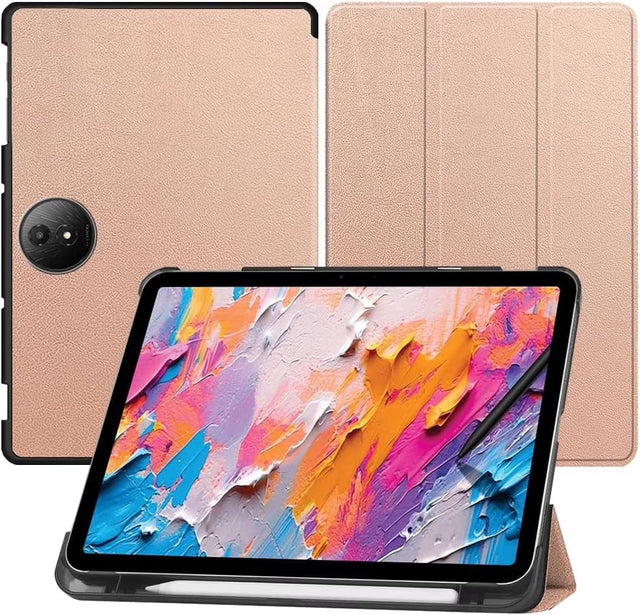 TCL NXTPaper 11 Plus Tablet Case 11.5", Ultra Thin, Trifold Stand, Magnetic Closure, Shockproof, Rose Gold