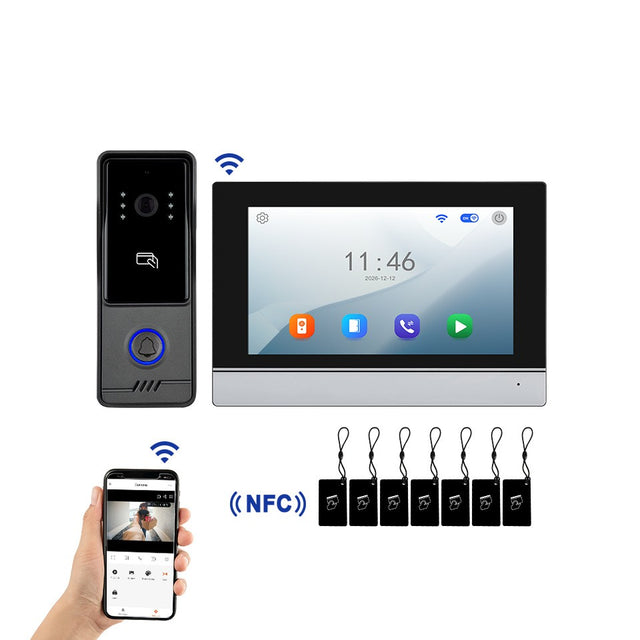 Smart WiFi Video Doorbell with Display, 1080P Camera, Video Intercom for Home