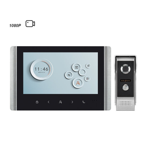7 Inch Video Doorbell Intercom, HD Camera, Visitor Recording, for Home Villa