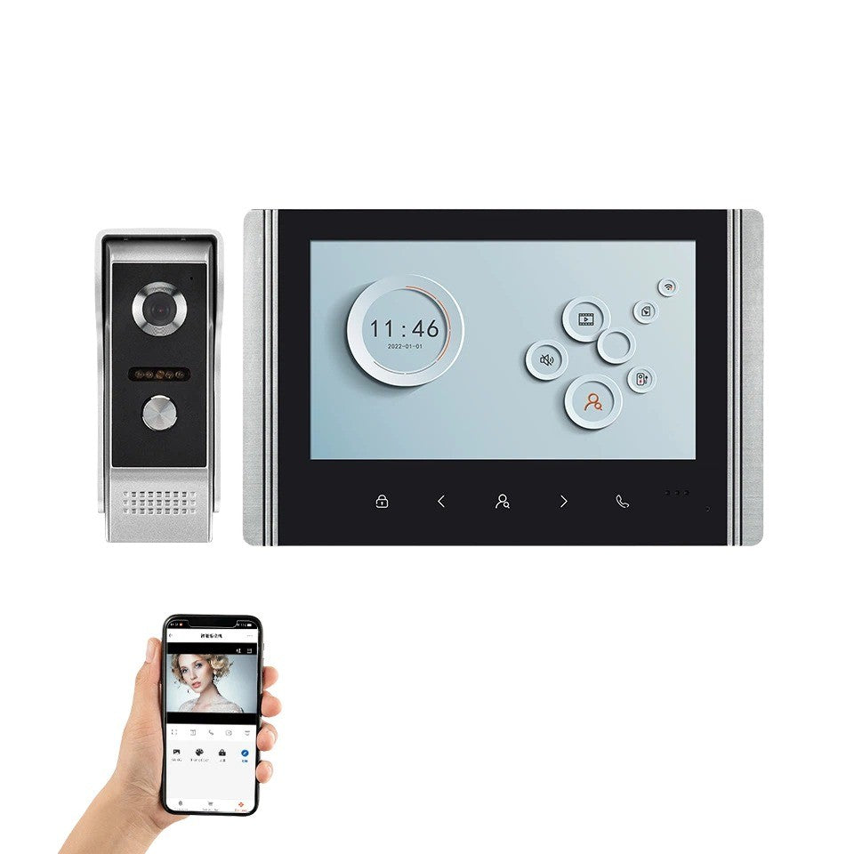 7 Inch WiFi Smart Doorbell with Display, Video Monitoring & Intercom, 1080P