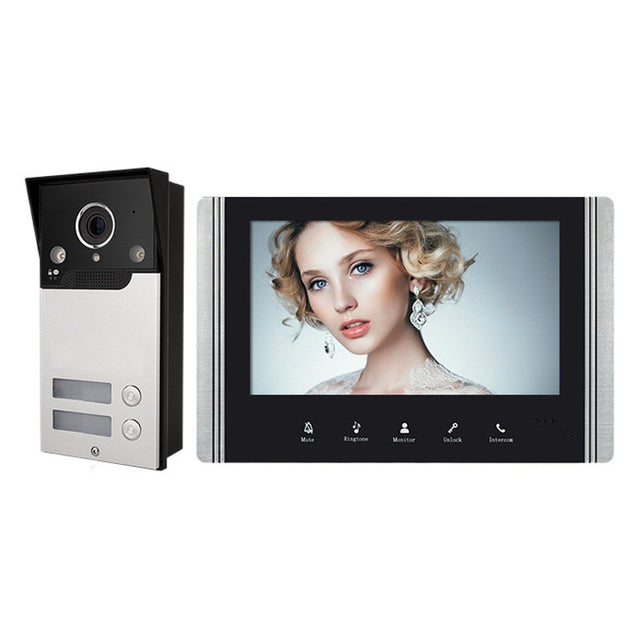7-Inch Color Visual Intercom Doorbell, HD Camera, Multi-Household Apartment, Wired