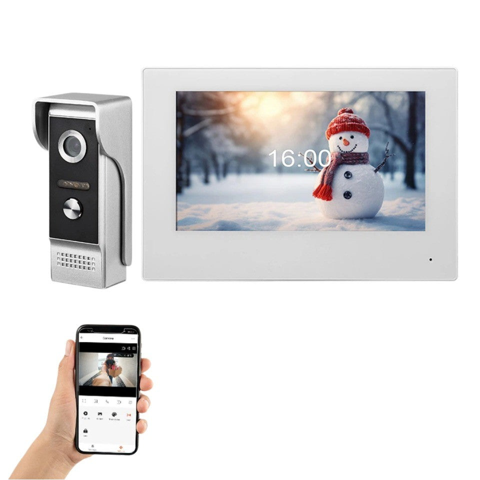 7 Inch Touch Screen Video Intercom Indoor Unit, 1080P, APP Remote Door Opening for Villa