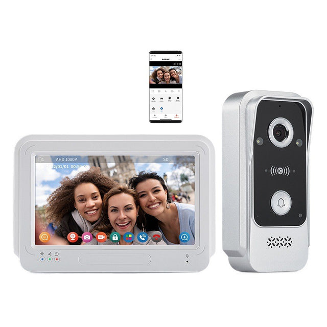 1080p WiFi Smart Doorbell, 2MP AHD Visual Doorbell with 7" IPS Screen