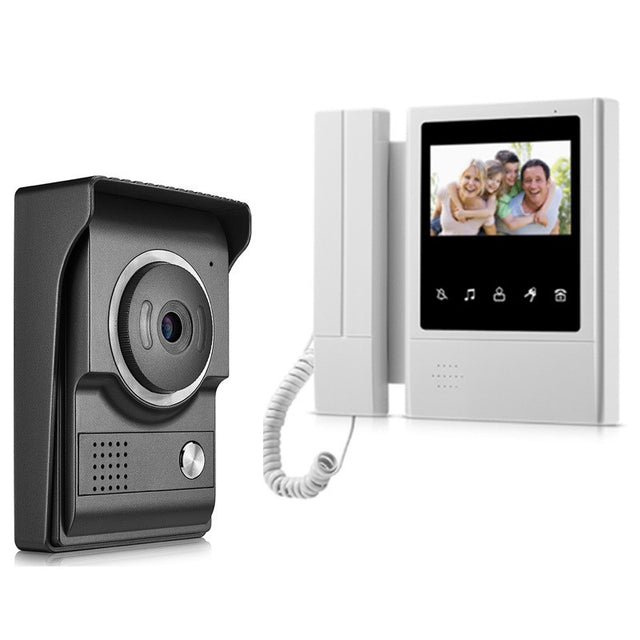 Visual Intercom Doorbell, HD Color Camera, 4.3" Screen, for Villa Home Hotel
